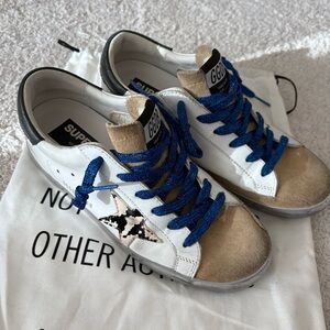 Golden Goose Super Star Pink Snake Shoes